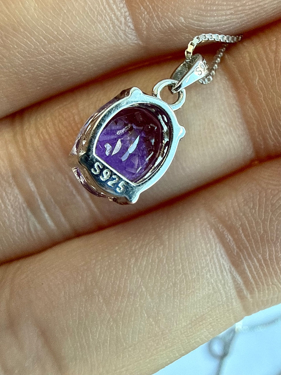 Thumbnail: Pendant-Amethyst/Preserved Snowflake