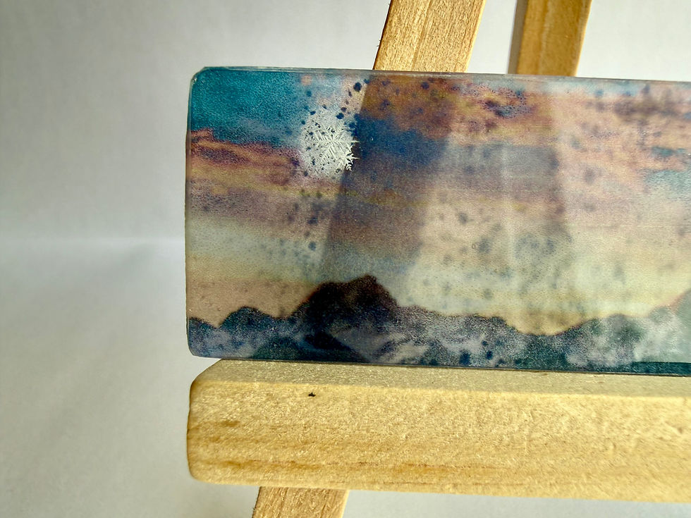 Thumbnail: Art Display/Microscope Slide-Real Snowflake Preserved Resin/Glass