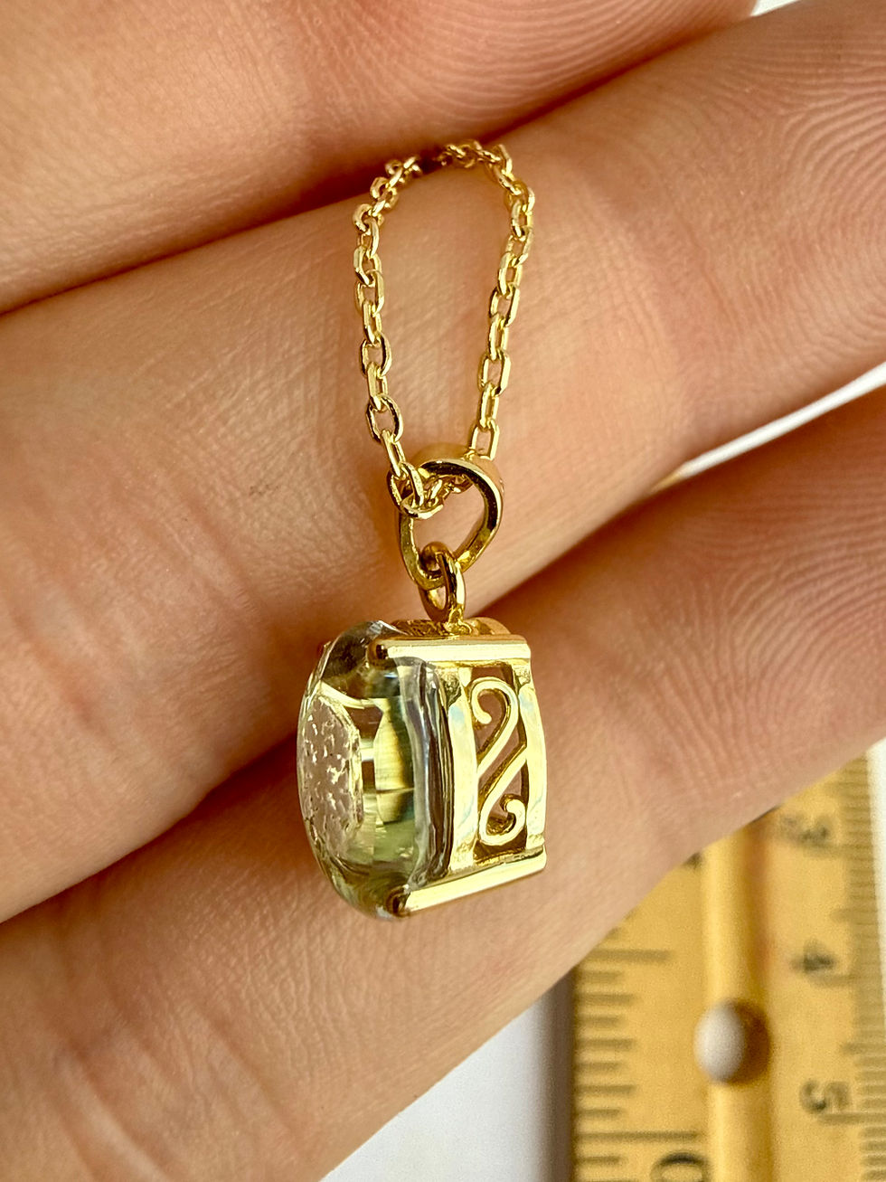 Thumbnail: Pendant-Topaz/Preserved Snowflake