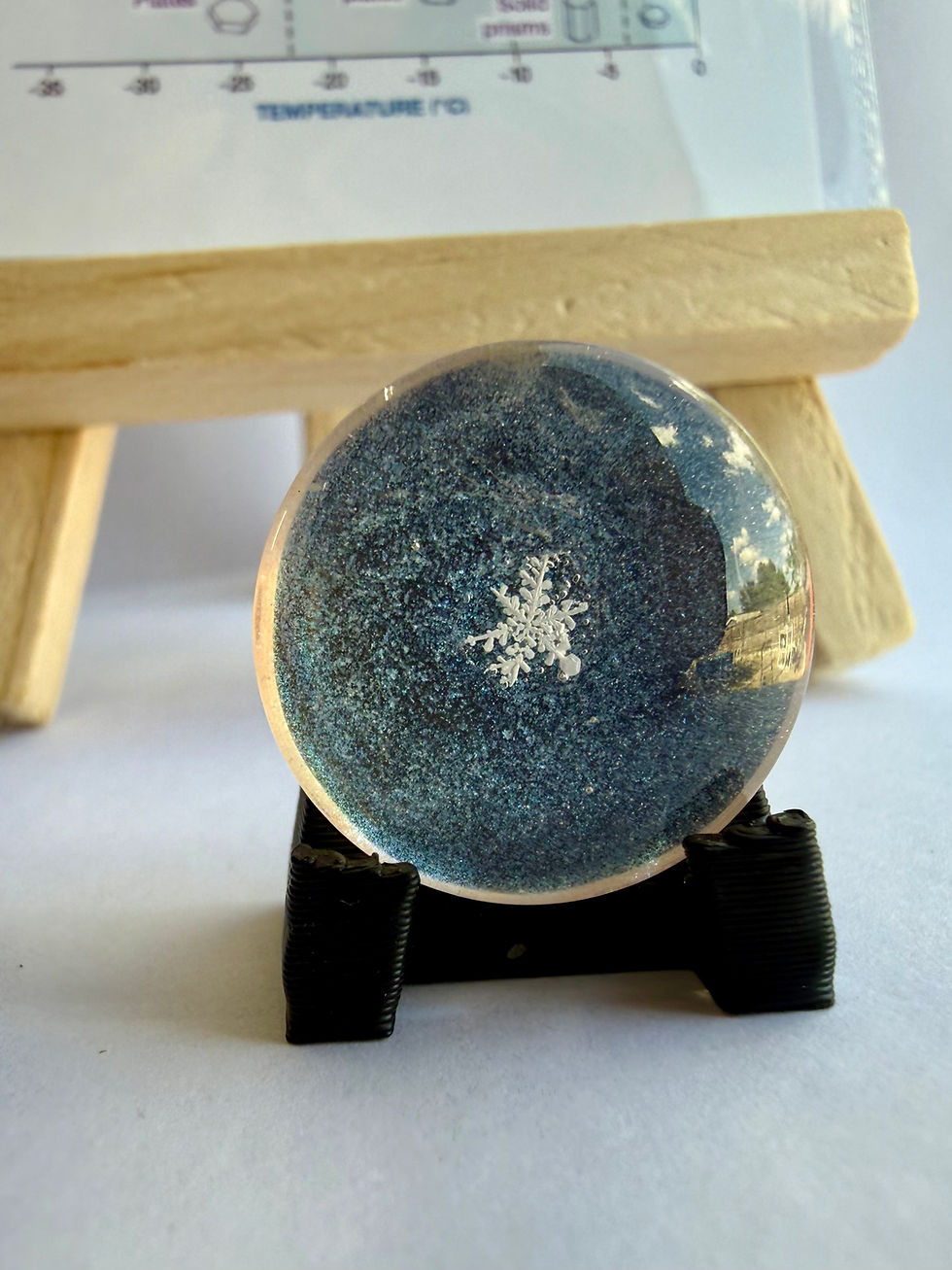 Thumbnail: Art Display/20mm-Real Snowflake Preserved Resin/Glass