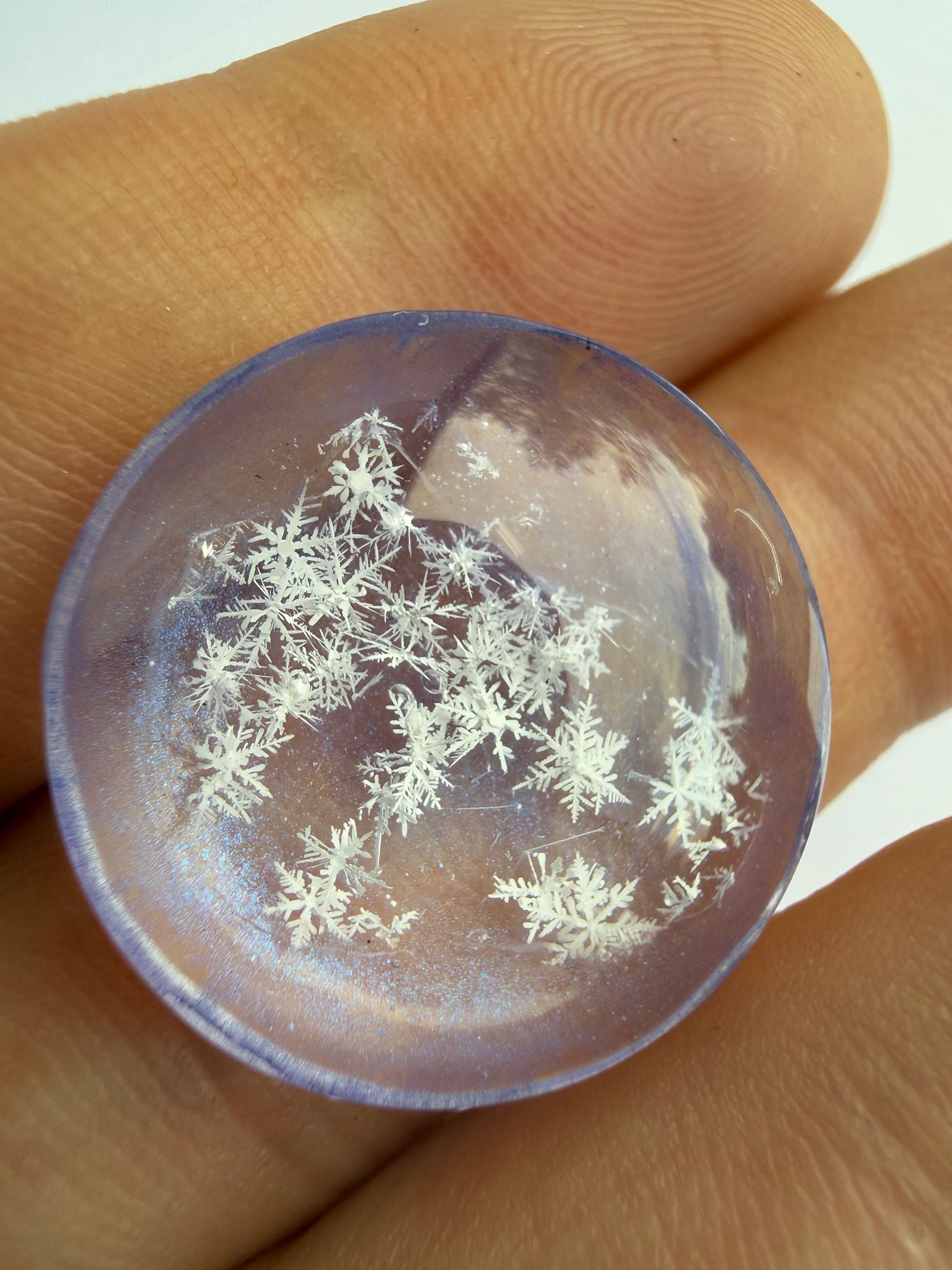 Preserved Snowflake Storm Cluster, 20mm Real Snowflake Display, Multiple Snow Cr