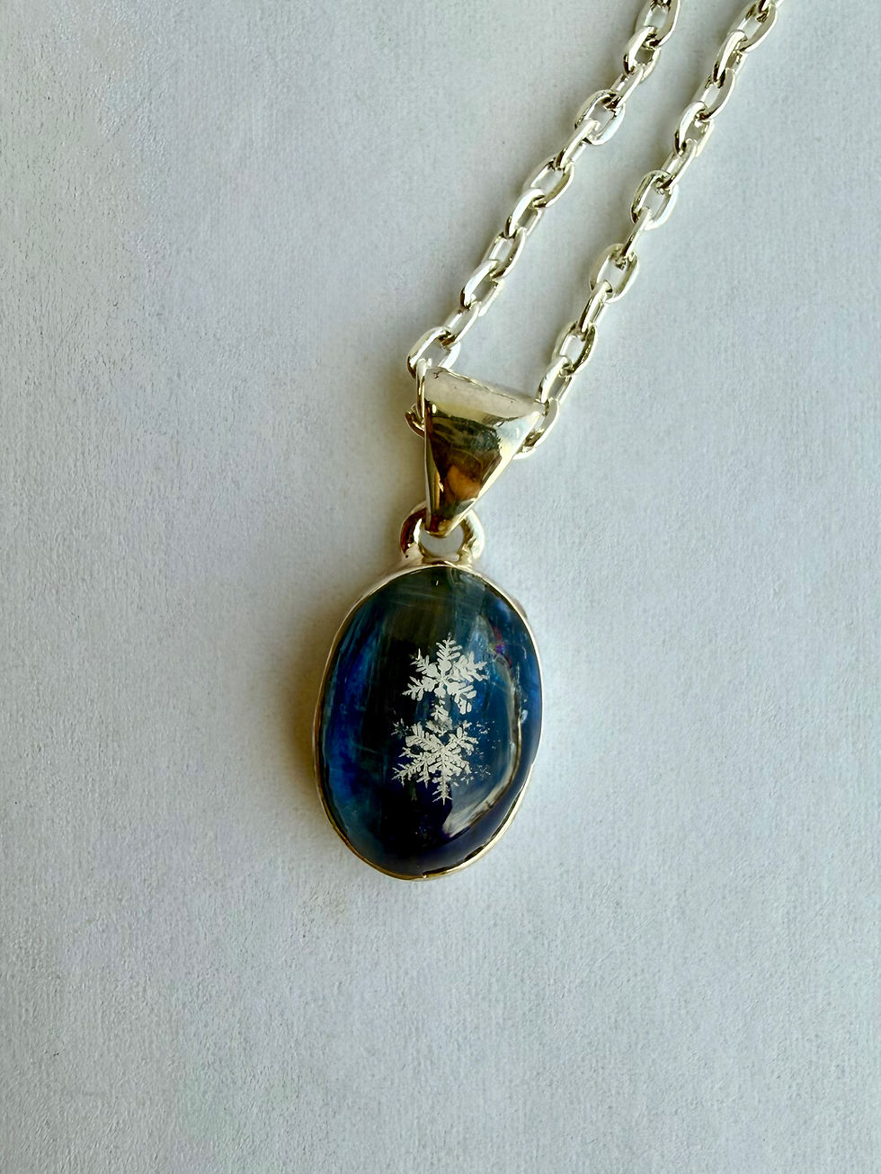 Thumbnail: Pendant-Kyanite/Preserved Snowflake