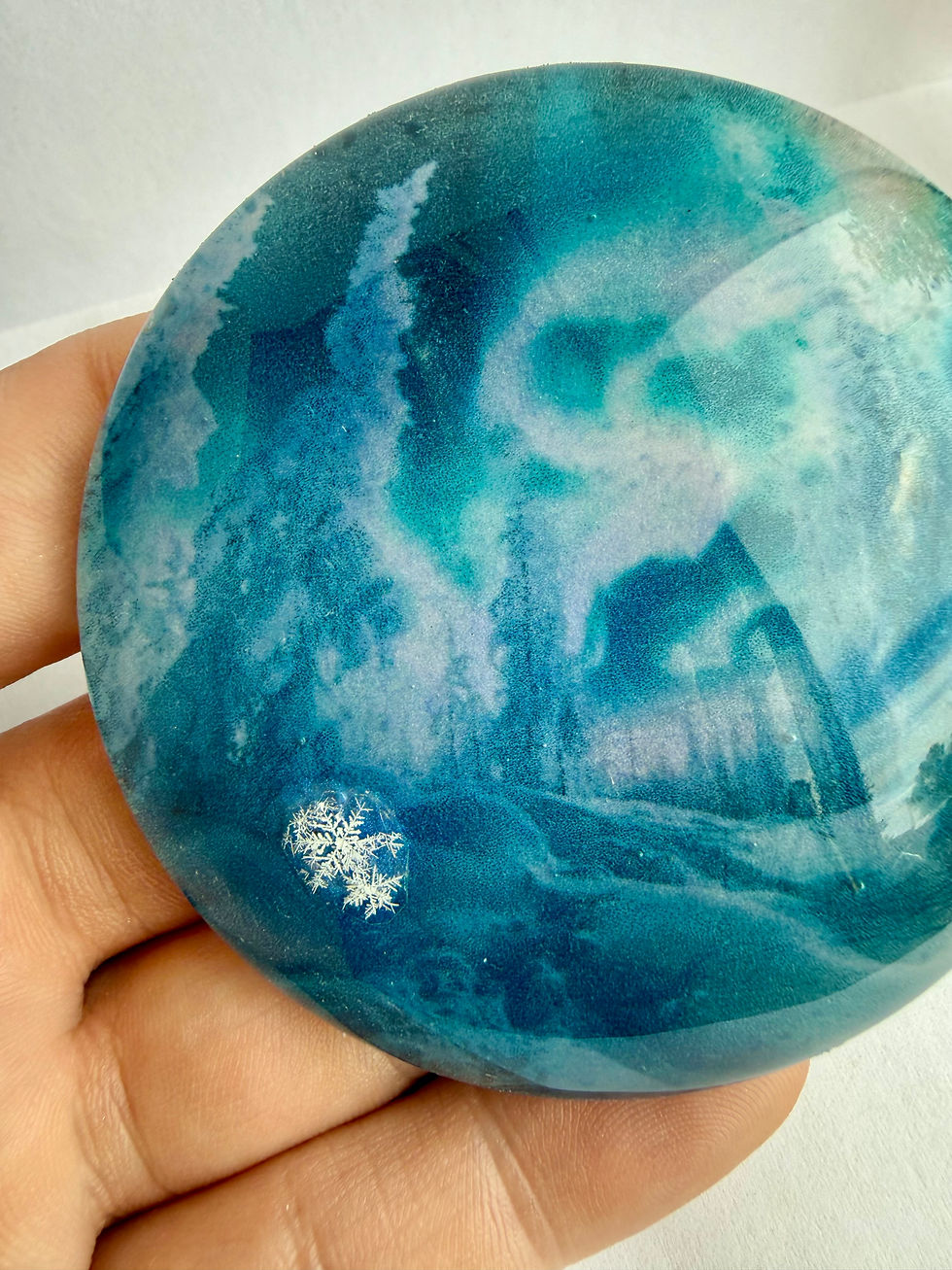 Miniaturbild: Art Display/50mm-Real Snowflake Preserved Resin/Glass