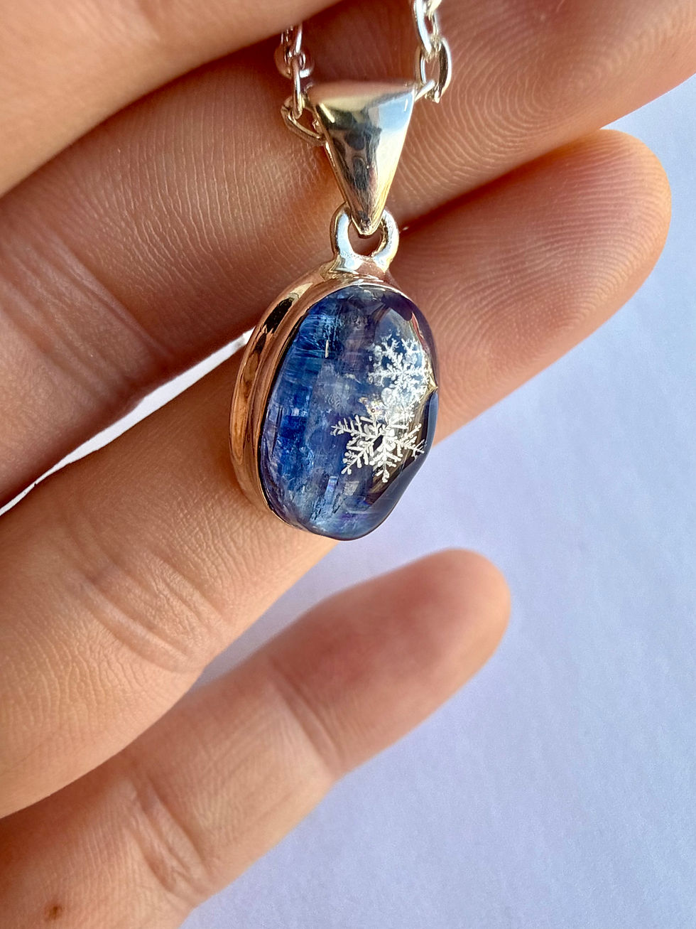 Thumbnail: Pendant-Kyanite/Preserved Snowflake