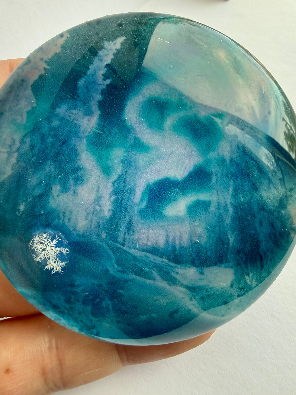 Miniaturbild: Art Display/50mm-Real Snowflake Preserved Resin/Glass