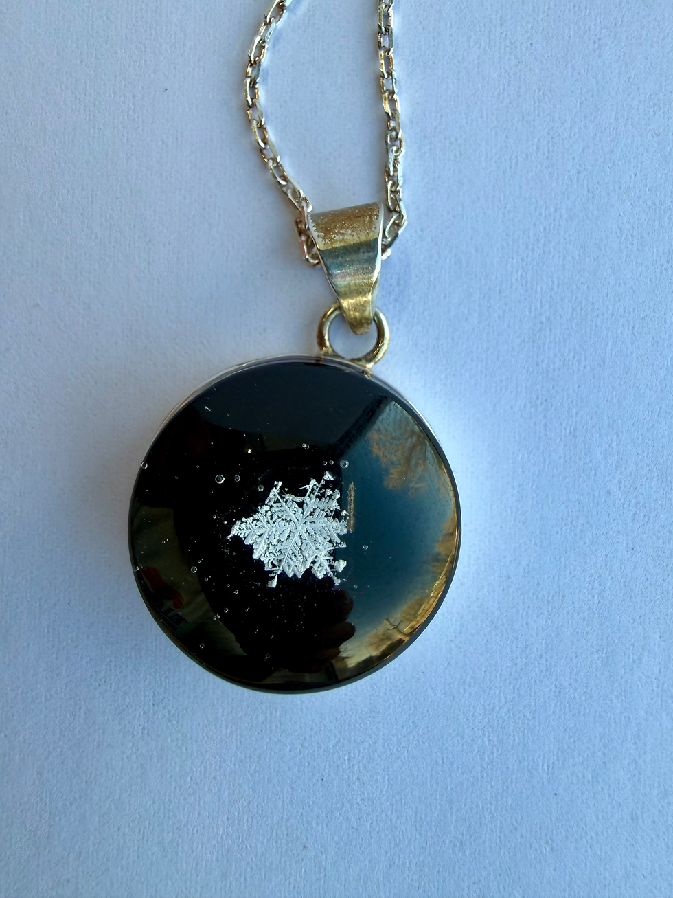 Thumbnail: Pendant-Onyx/Preserved Snowflake 
