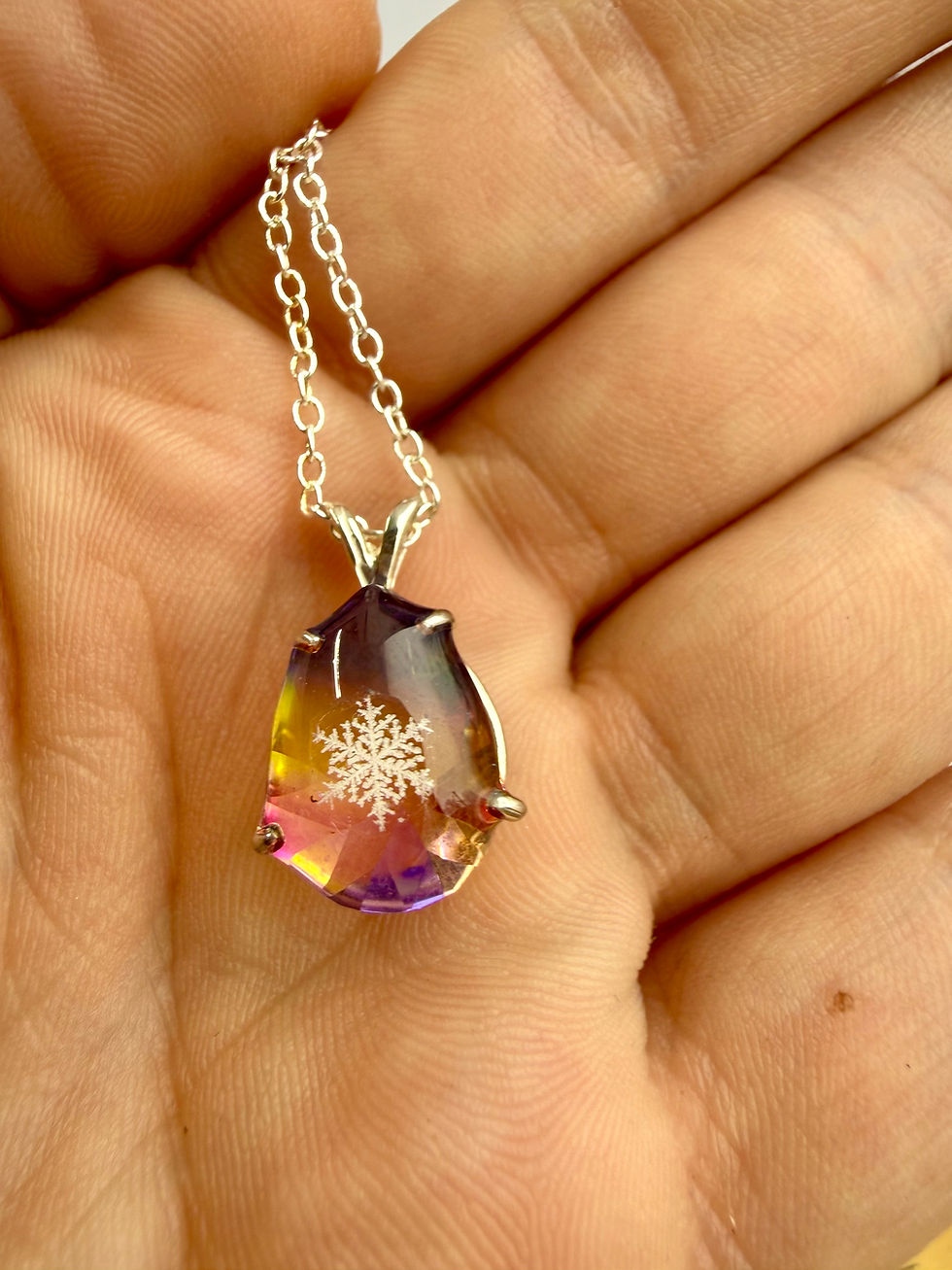 Thumbnail: Pendant-Tourmaline/Preserved Snowflake