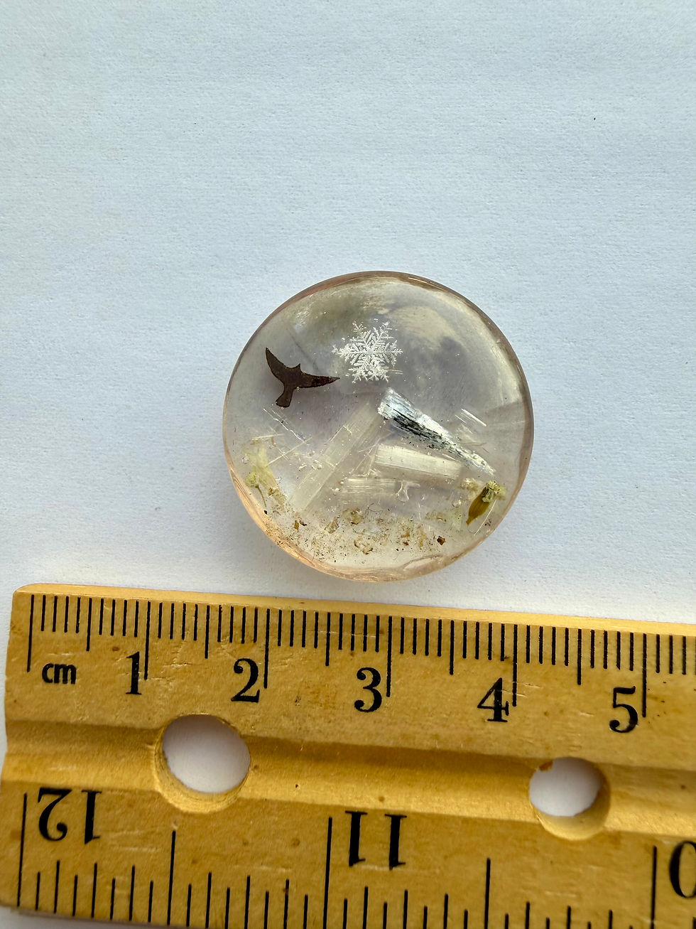 Miniaturbild: Art Display/25mm-Real Snowflake Preserved Resin/Glass