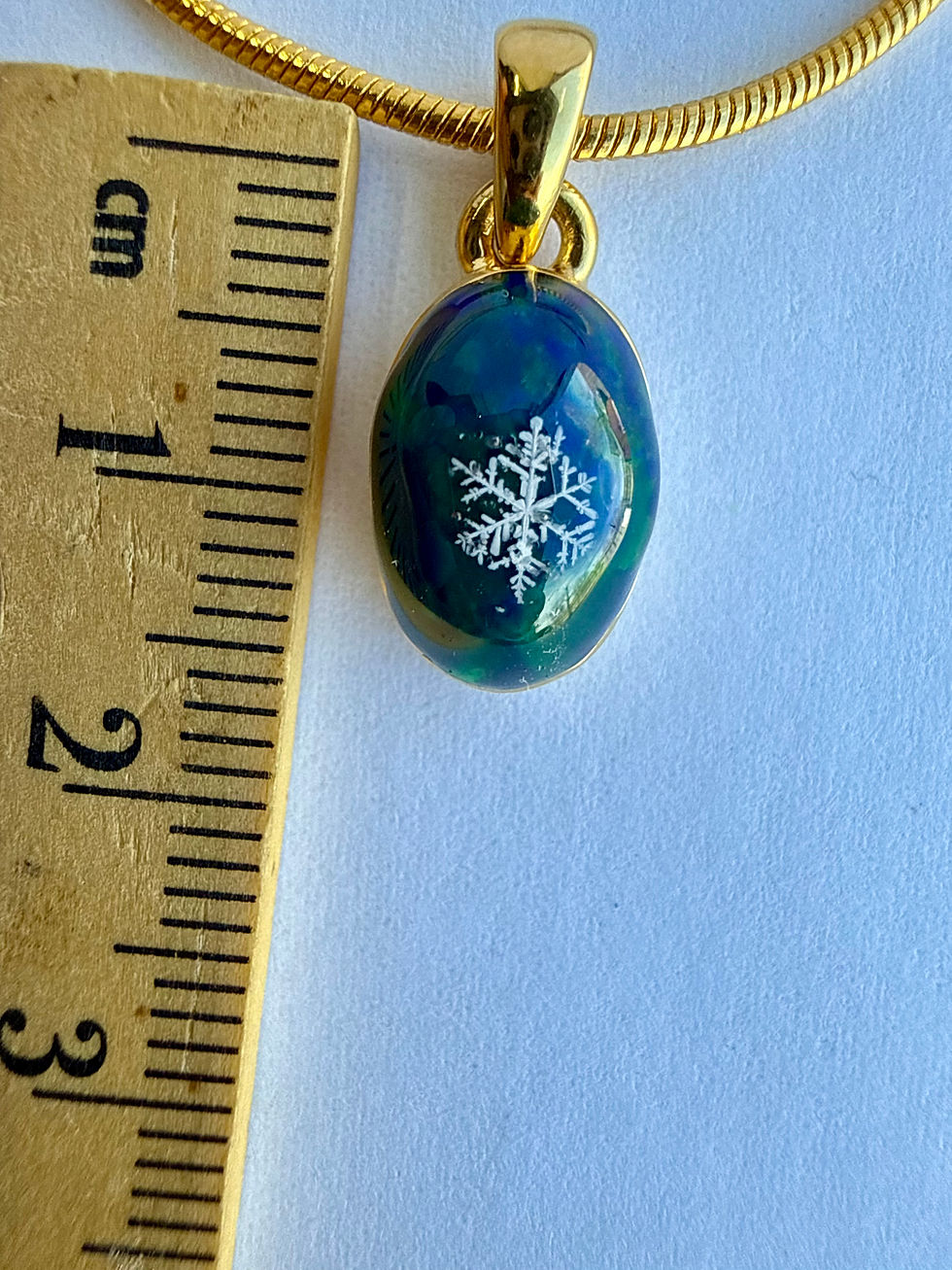 Thumbnail: Pendant-Black Opal/Preserved Snowflake