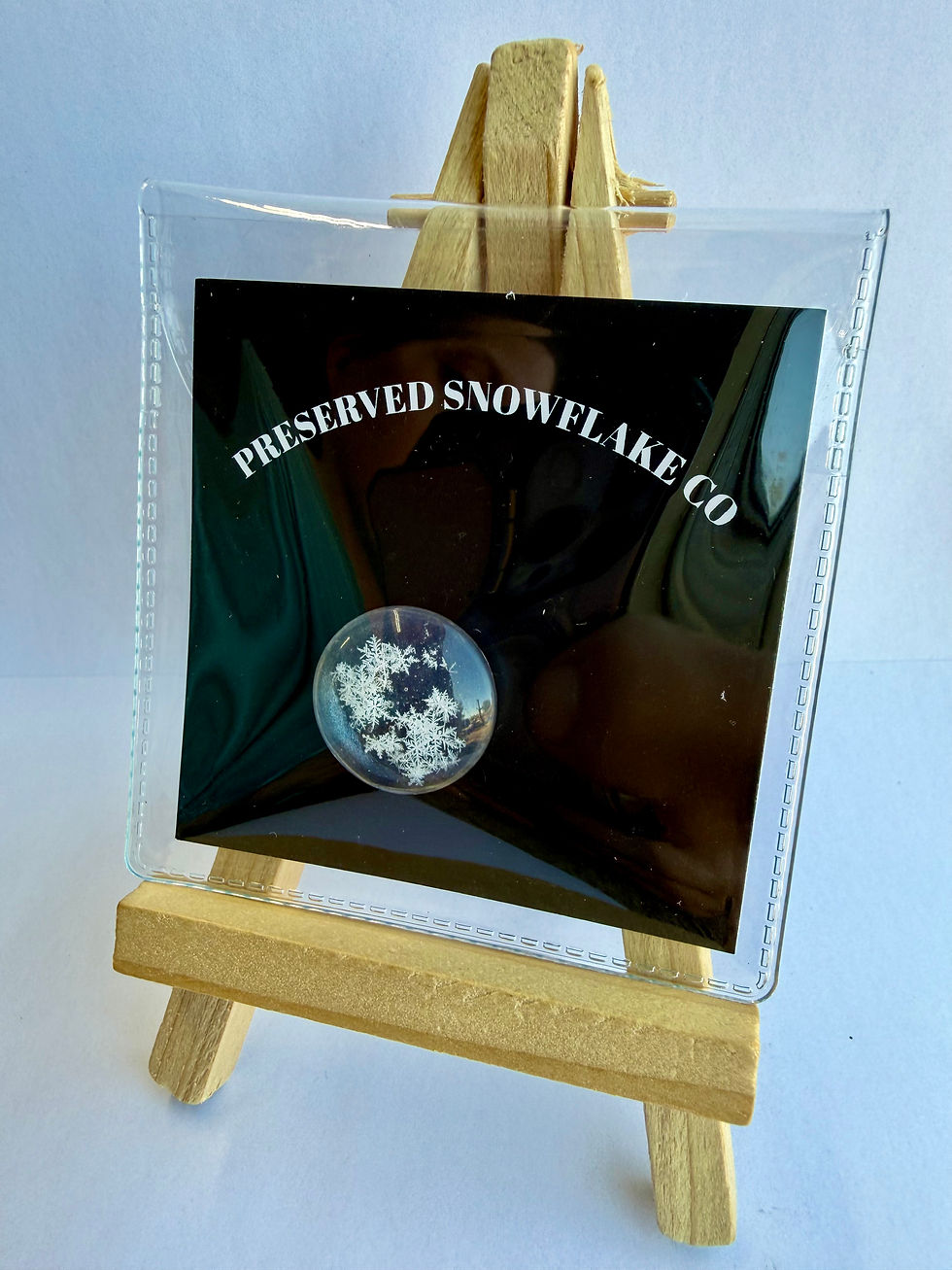 Miniaturbild: Preserved Snowflake Storm Cluster Art, 20mm Real Snowflake Glass Display, Natura