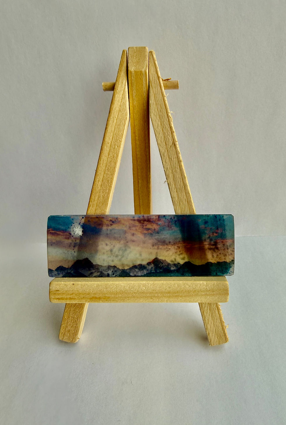 Thumbnail: Art Display/Microscope Slide-Real Snowflake Preserved Resin/Glass