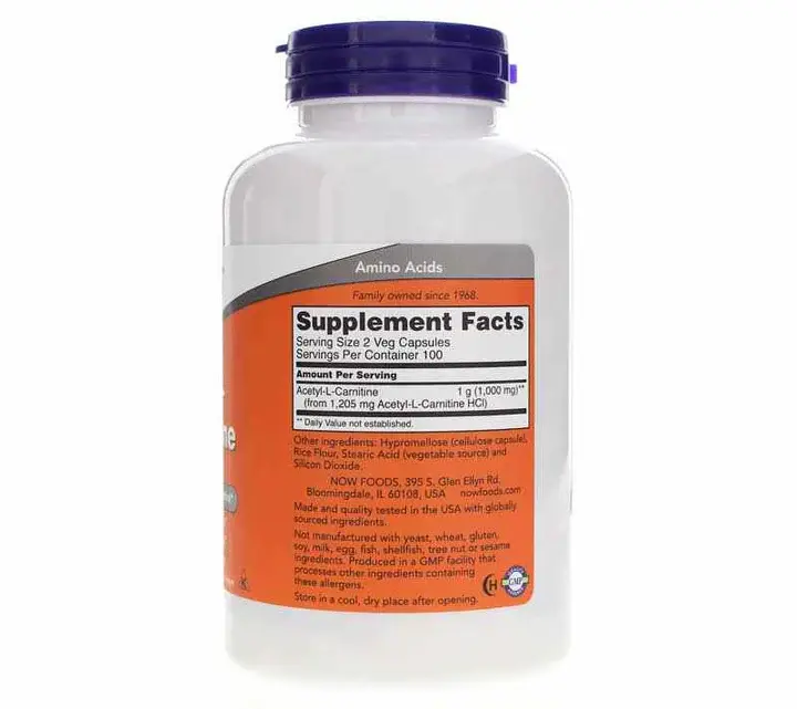 Thumbnail: Acetyl-L-Carnitine 500mg 200 Veg Capsules