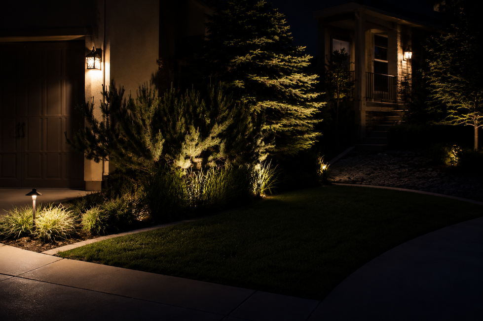 Planter with pine