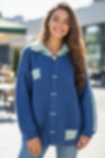 Blue Aran Cardigan