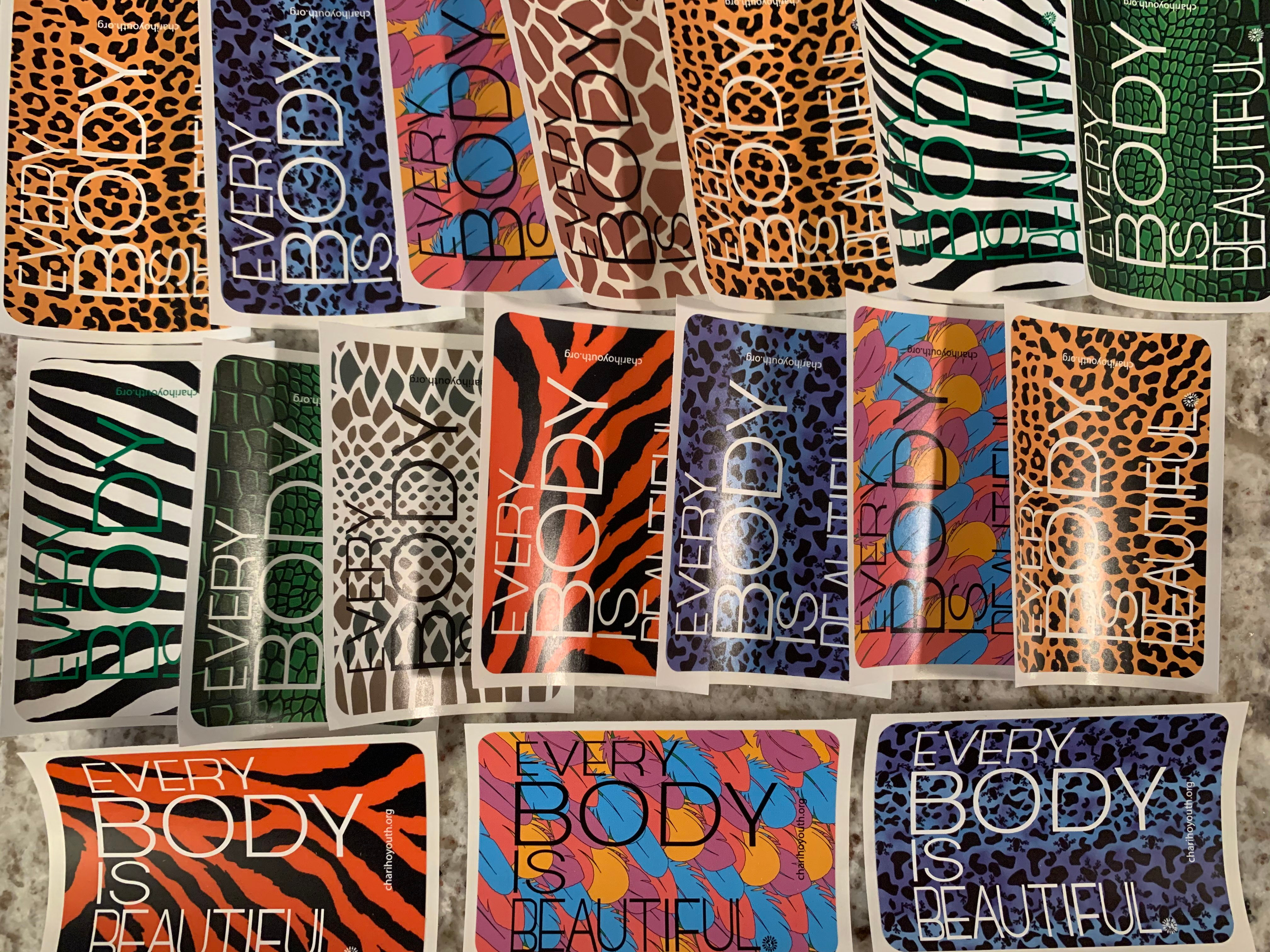 Every Body Is Beautiful Sticker - Animal Print