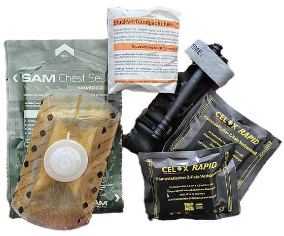 Wundversorgung Tourniquet Celox Gauze Quick Clot