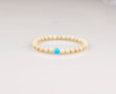 Ocean Blue 6mm Semi-Precious High Fashion Unisex Bracelet