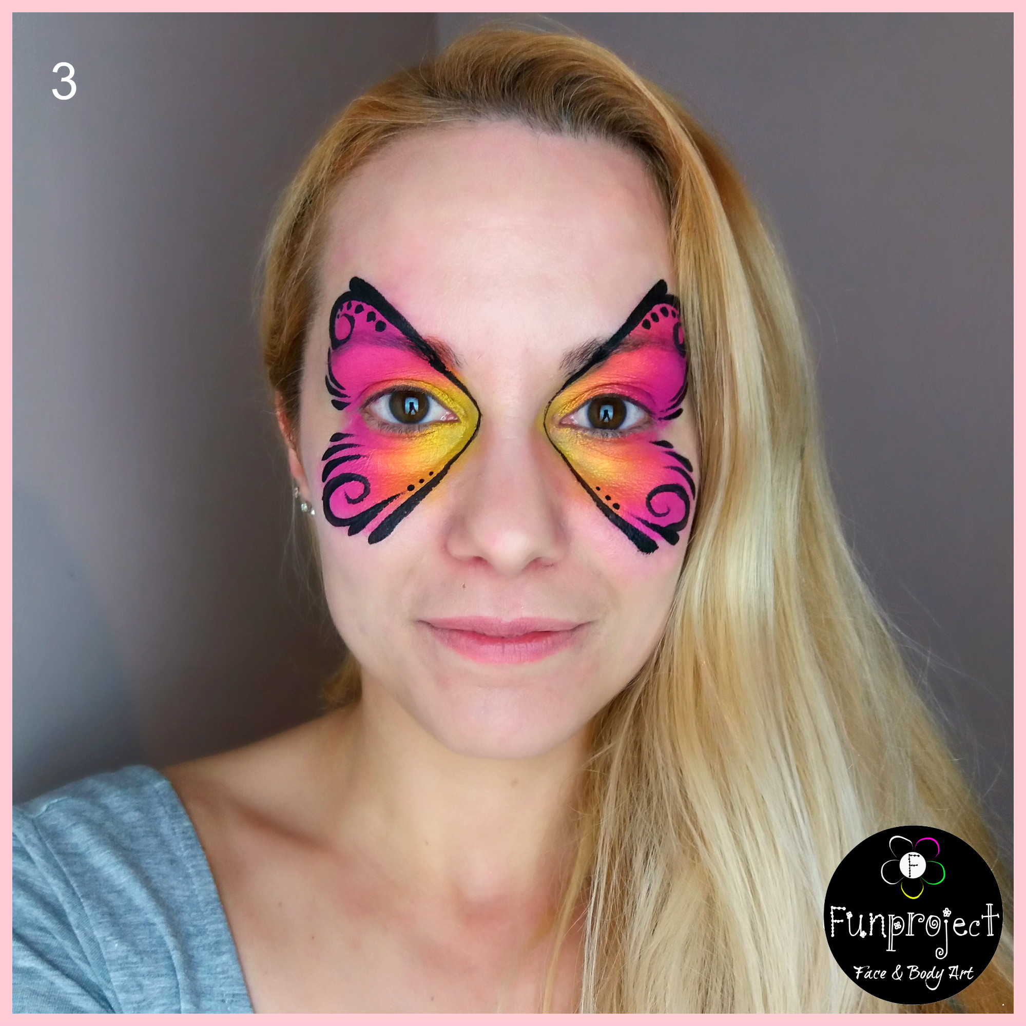 >Butterfly Face Painting Step By Step