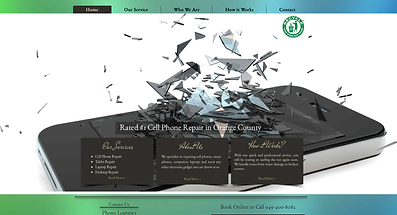 Cellphone repair web design
