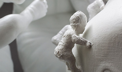 Linda Jo Clough Outsider Art Baby Sacrifice close up