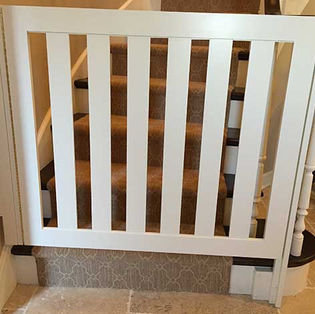 Custom Mounted White Maple Swing Gate