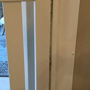 Closeup of Spacer Board Attached to Nearest Stud for Support
