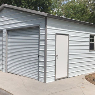 JW Portable Buildings Two Door Garage