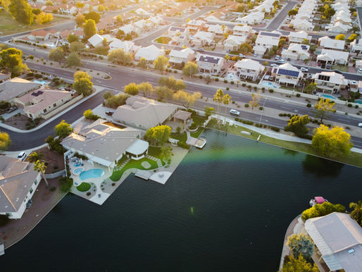 aerial photograph of a neighborhood in Peoria, Arizona