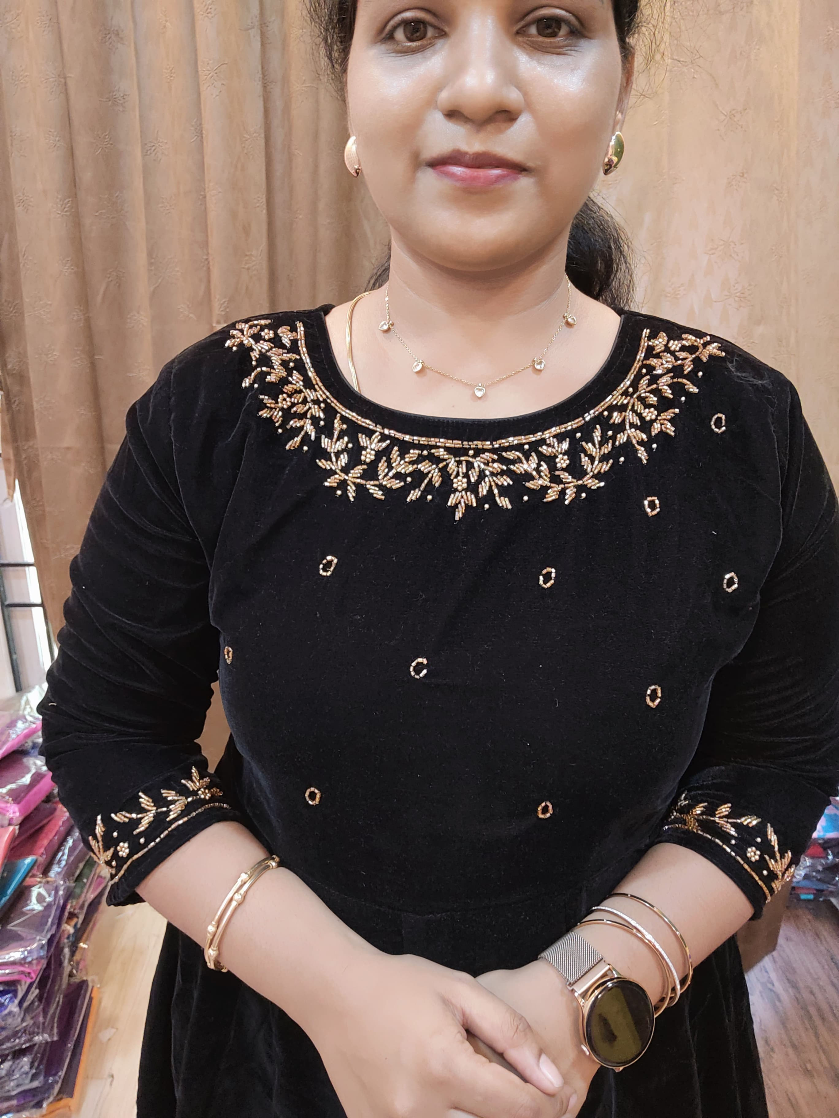 Black Velvet Kurti 