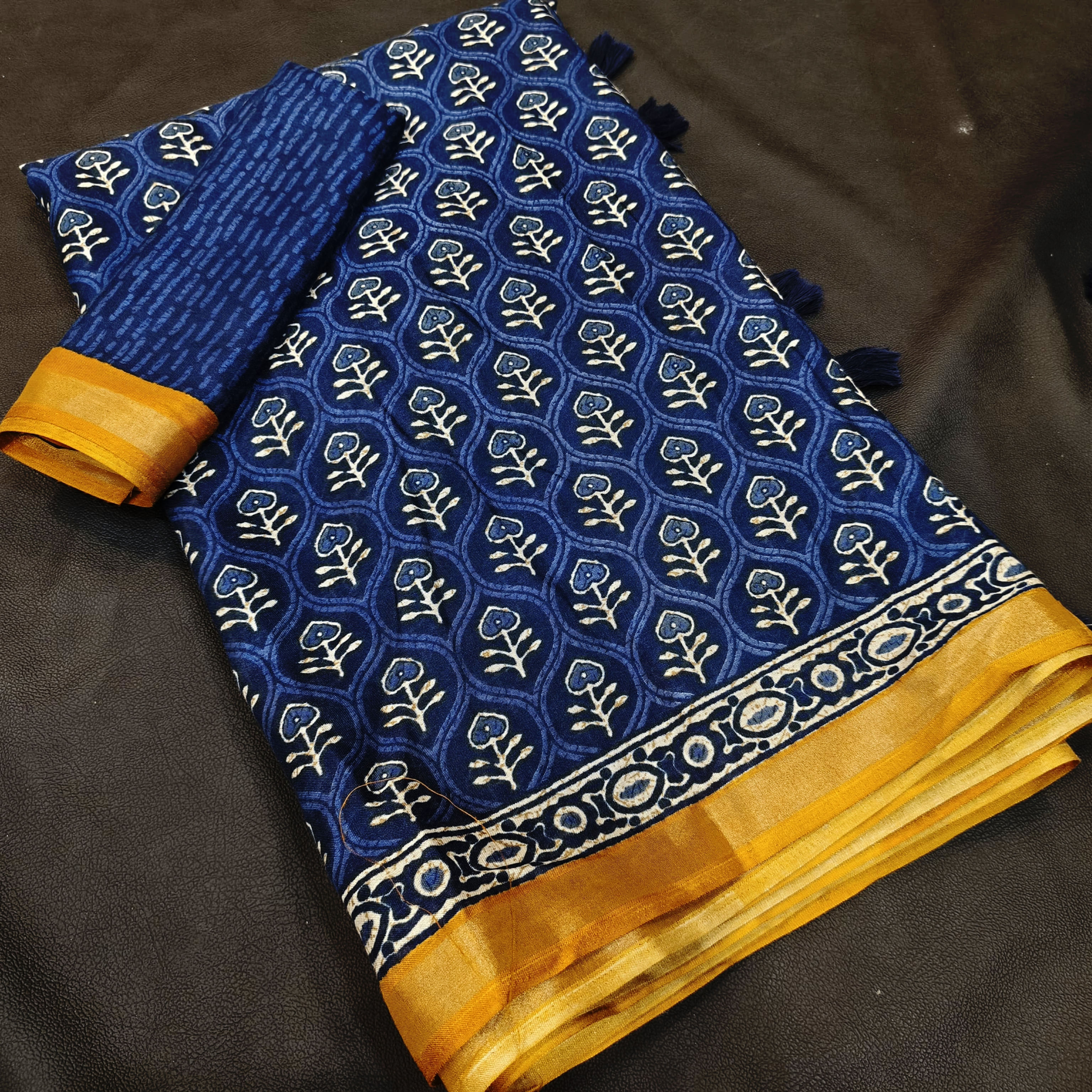 TLC001-LENIN SAREE YELLOW  BORDER 