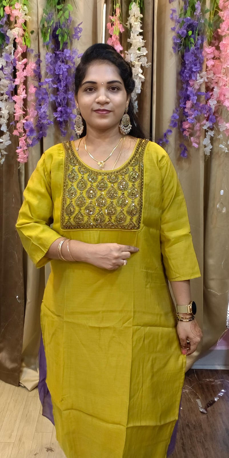 TGK018 – Plus Size 3XL to 5XL Mul Chanderi Kurti
