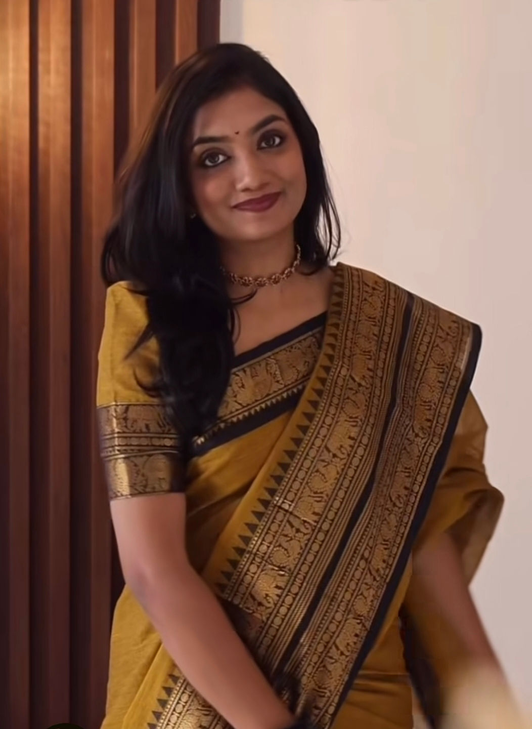 Pre-booking TKC010 – Kanchi Cotton Yellow With Black(15 -20 days dispatch time)