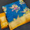 Thumbnail: CRAPE SILK SAREE INK BLUE WITH YELLOW COLOUR