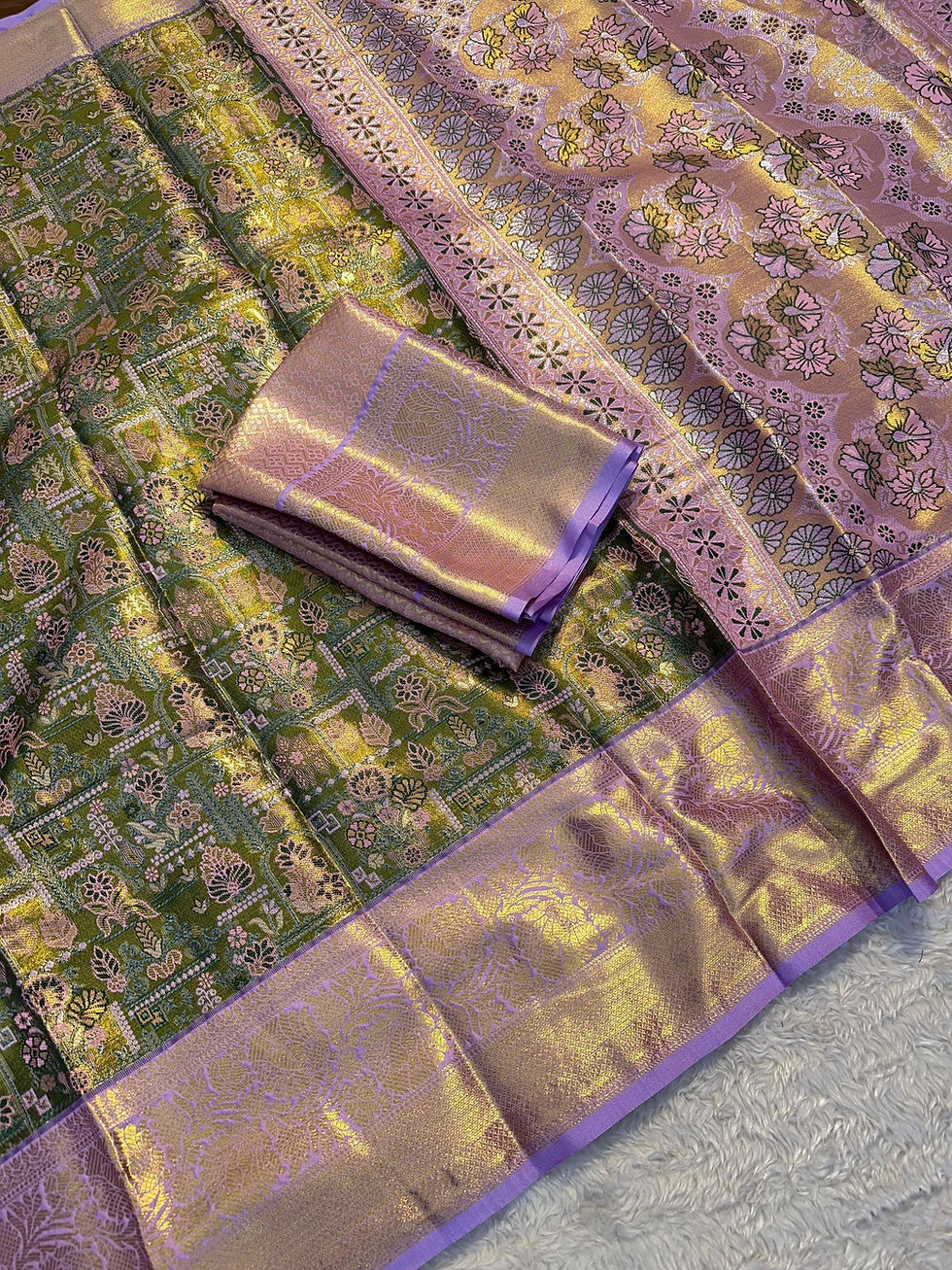 Thumbnail: Bridal tissue silk saree 