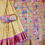 Thumbnail: LINEN COTTON SAREE YELLOW WITH DARK PINK COLOUR