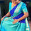 Thumbnail: BANARASI WARM SILK SAREE ROYAL BLUE WITH SKY BLUE