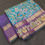 Thumbnail: Sky blue with violet warily design Pattola silk saree 