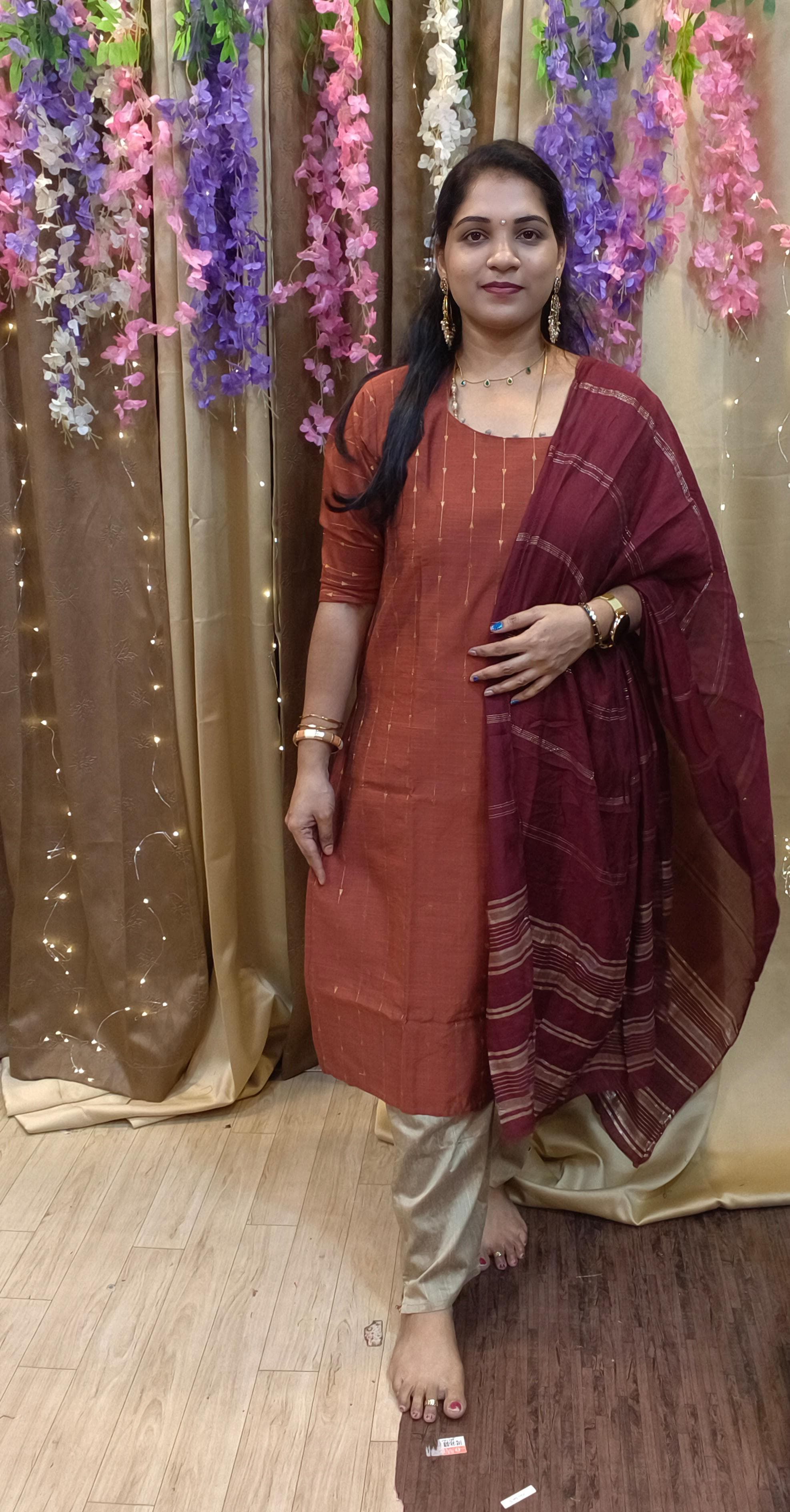 RAW – Silk Salwar Suit Brown