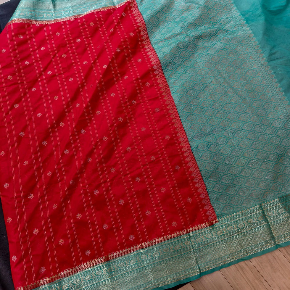 Thumbnail: TWS003--WARM SILK SAREE RED SAREE 10 days dispatch time