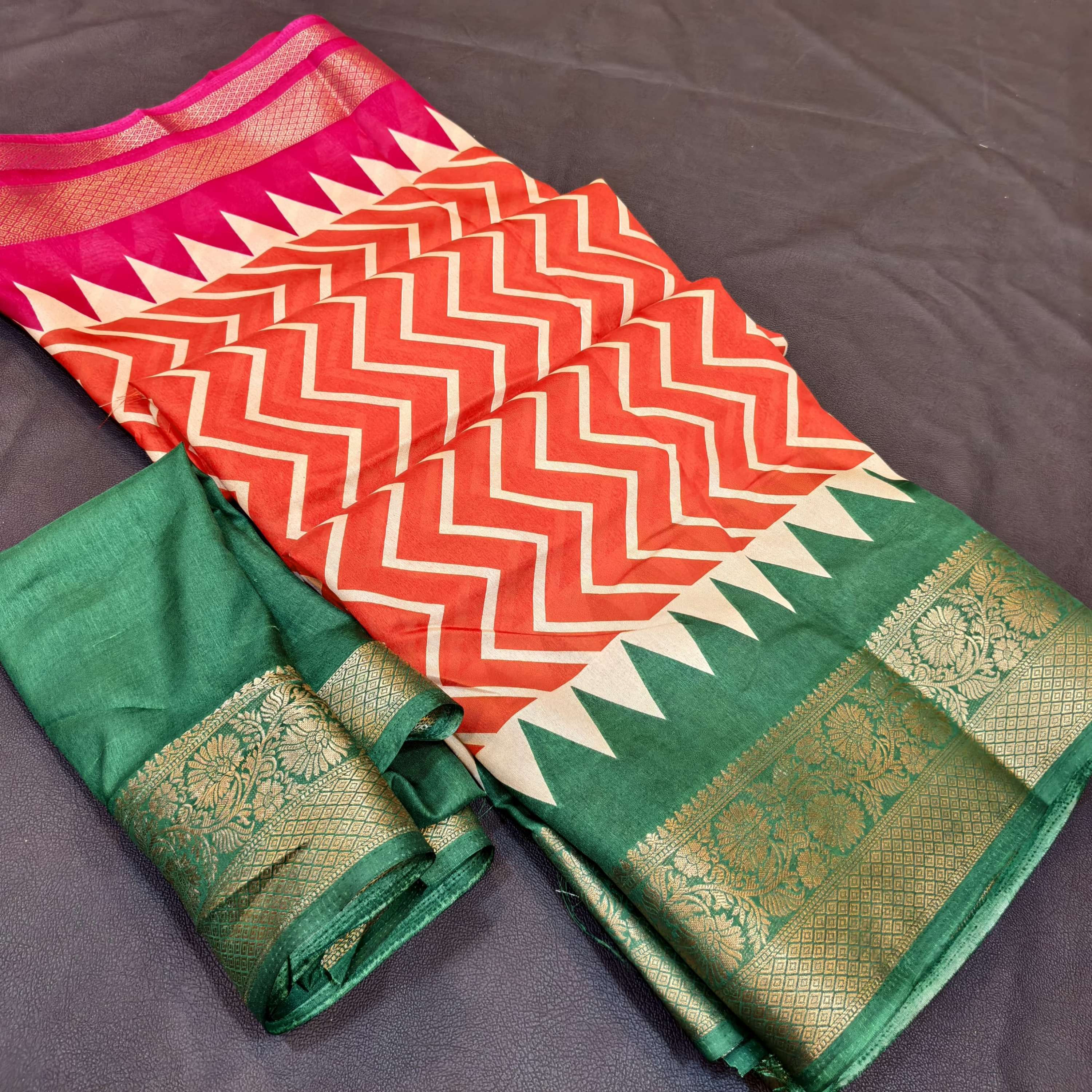 TPP003 ā Ganga Jamuna ā Zig Zag Saree