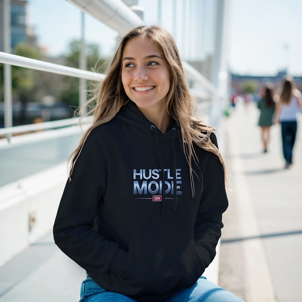 Thumbnail: Hustle Mode ON Hoodie | Inspirational Success Mindset Unisex Sweatshirt