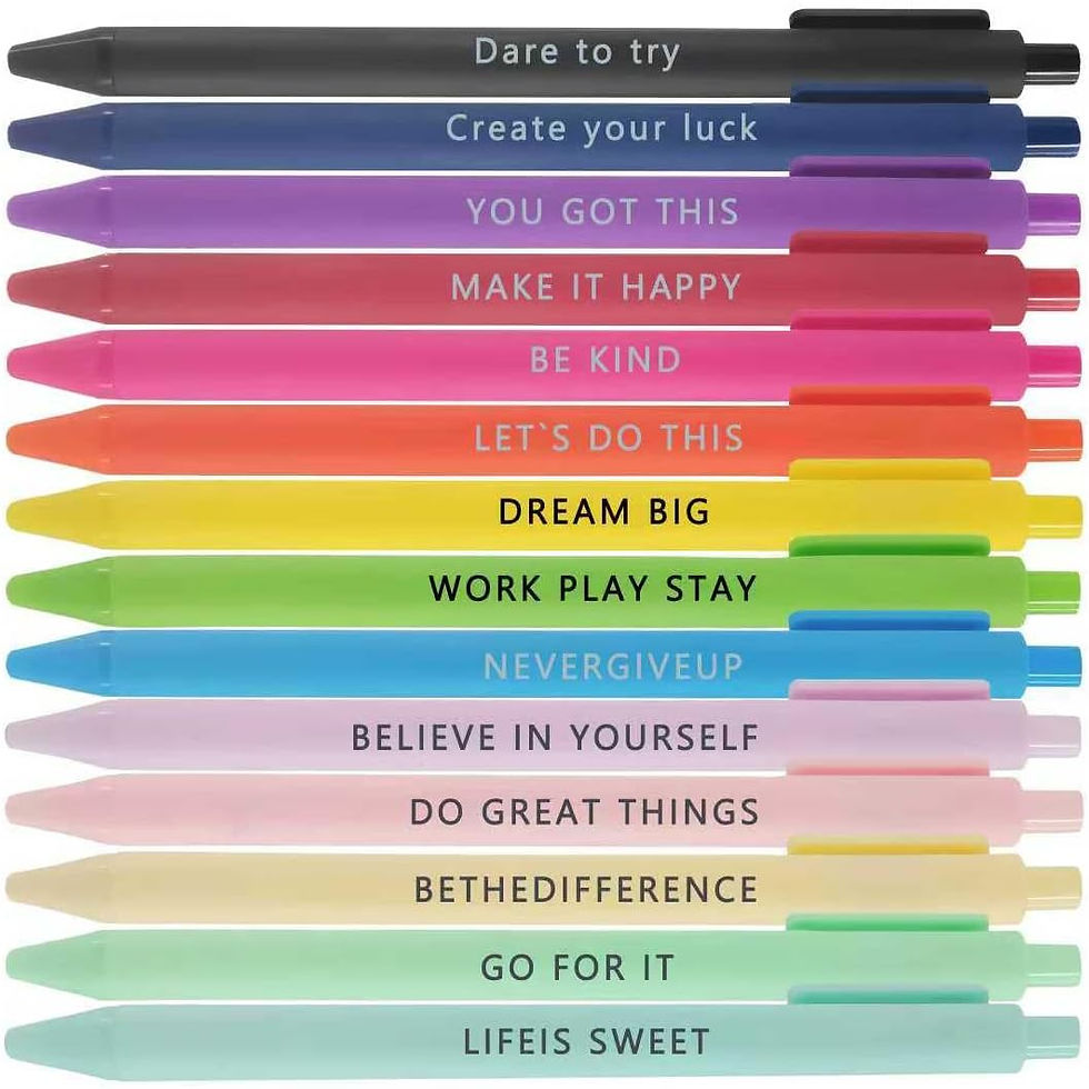14 Pack Inspirational Ballpoint Pens with Uplifting Quotes