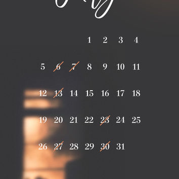 July Schedule