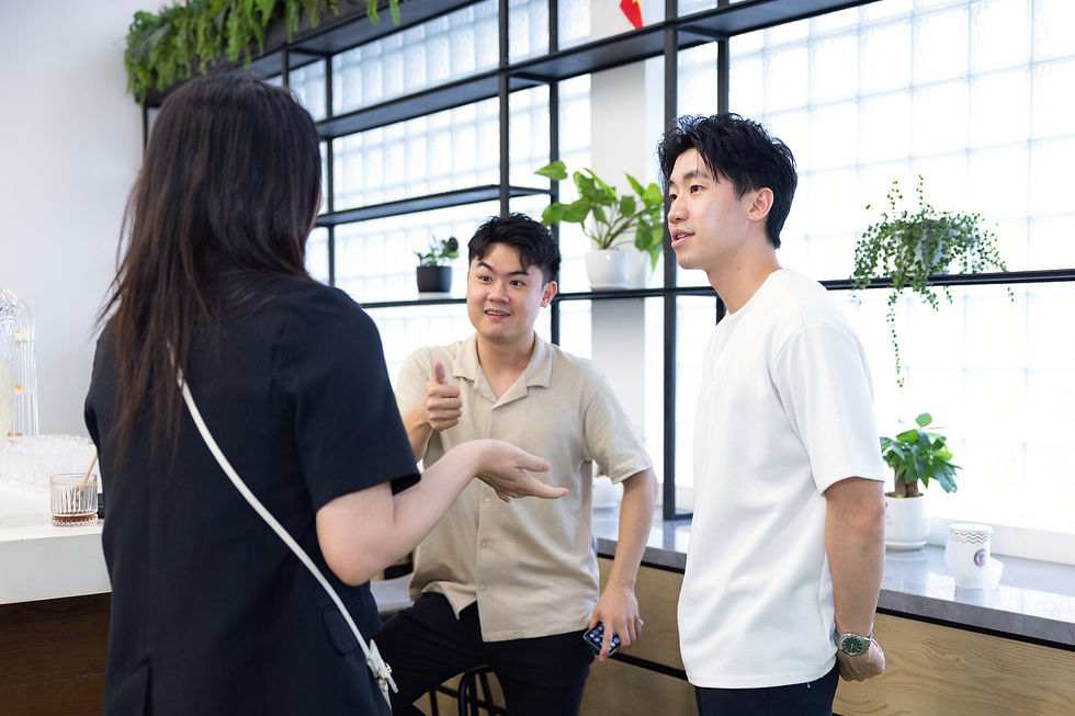 A remote candidate from Vietnam assessed on business English proficiency during screening