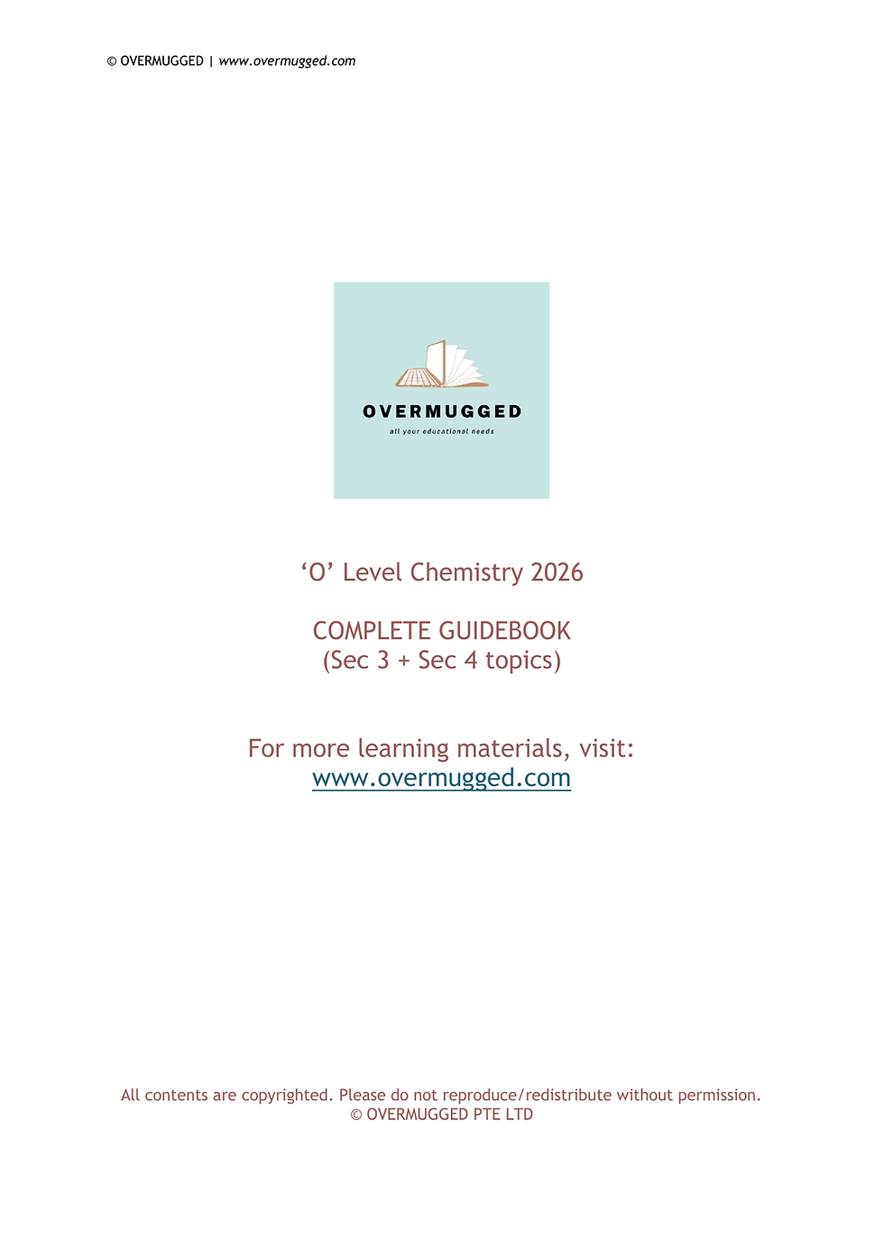 Thumbnail: O-Level Pure Chemistry (Sec 3 and 4) Curated Notes - Overmugged