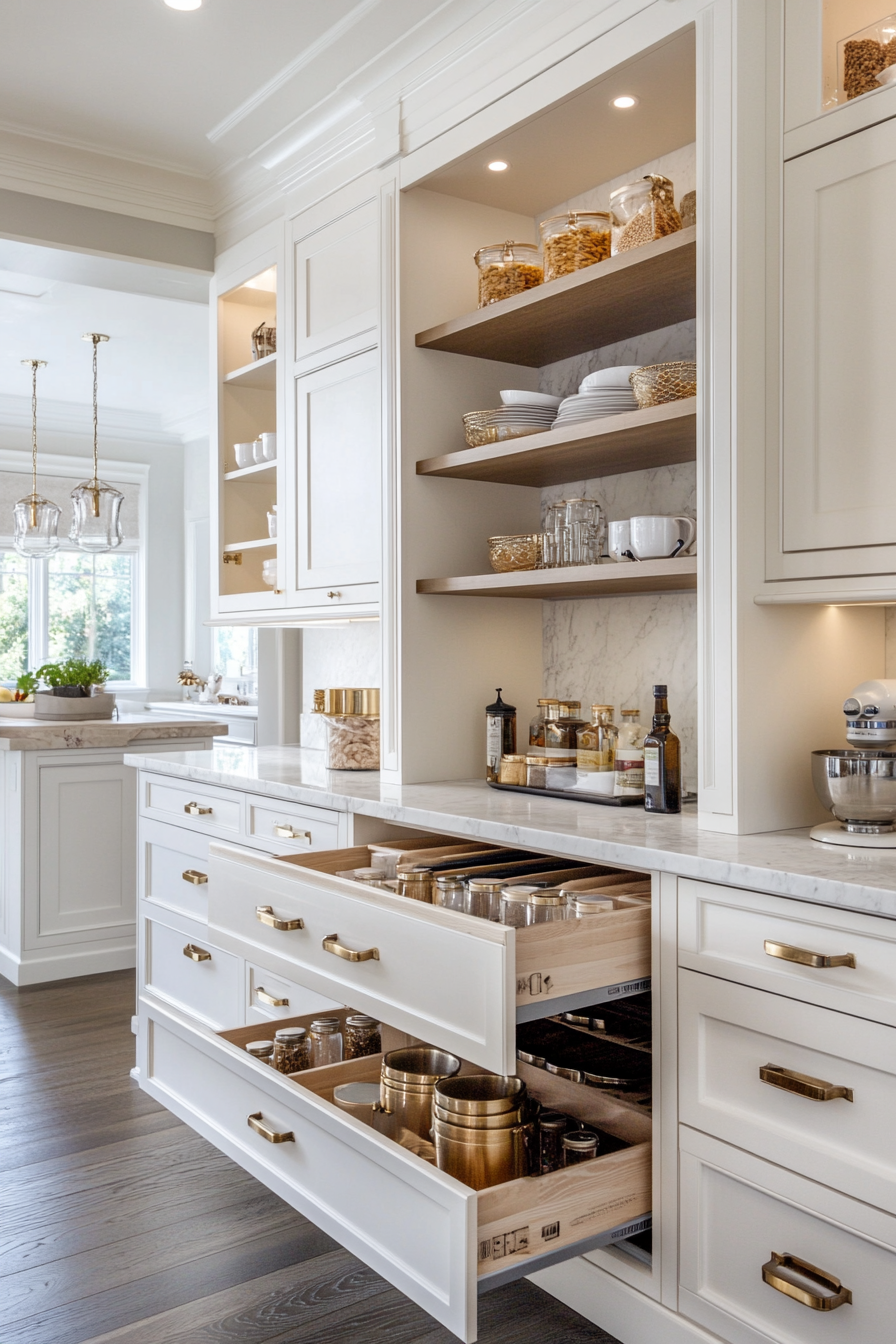 kitchen design with storage in mind