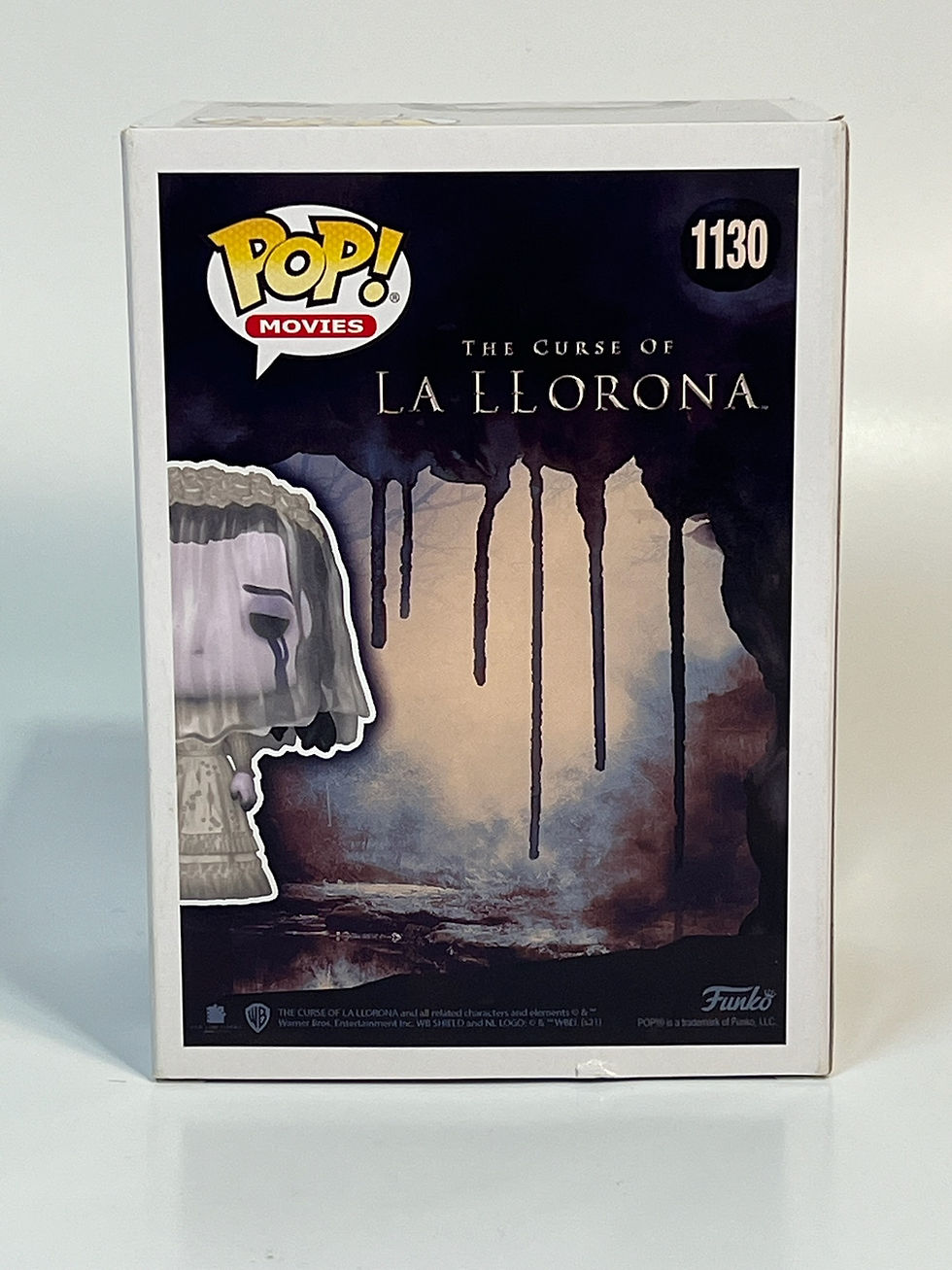 Thumbnail: La Llorona Funko Pop #1130 in flowing white gown with veil and black tears