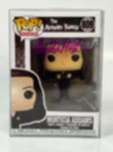 Morticia Addams Funko Pop #809 signed by Anjelica Huston with COA