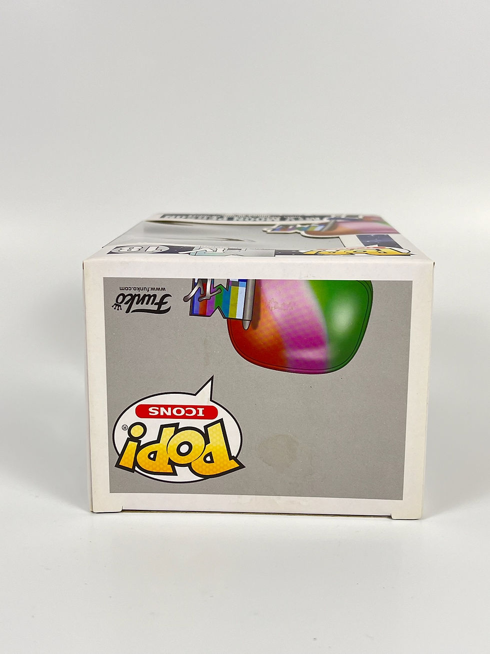 Thumbnail: MTV Moon Person Funko Pop #18 silver figure holding MTV flag