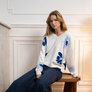 Jeff blossom trui, Jeff sweater met